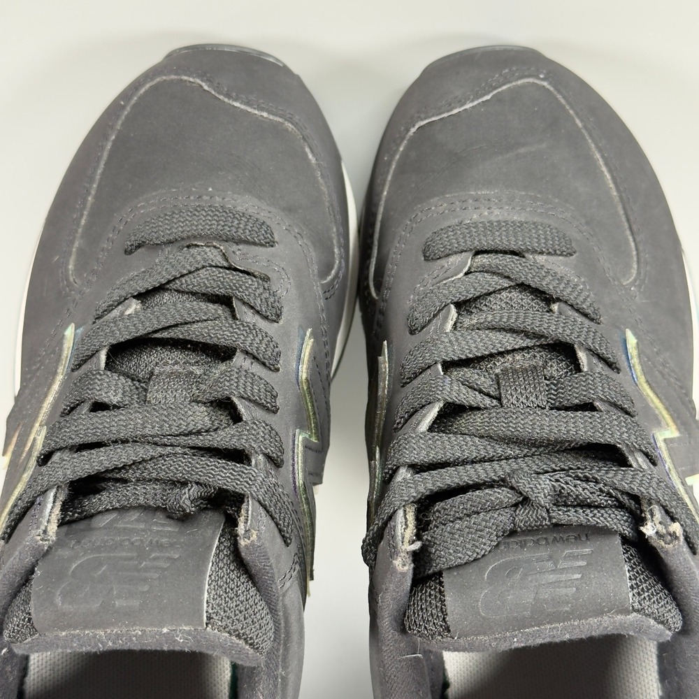 New Balance 574 Womens 6 B Casual Sneaker Black Iridescent Low Lace Up Dad Shoes - Picture 7 of 16